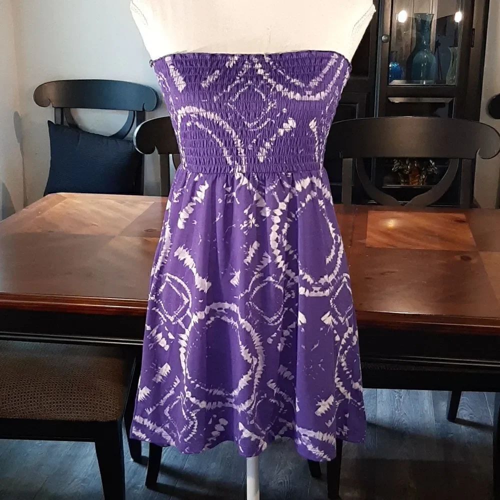 NOBO NWOT Purple Strapless Mini Dress/Cover Up